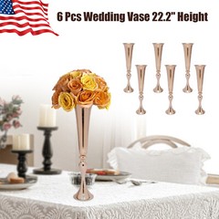 6 Pcs Versatile Vase Metal Wedding Centerpieces 22.2″ Height 56.5 cm Trump Vase