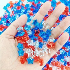 310PCS Patriotic Vase Filler Ice Rocks Acrylic 4th of July Star Crystals Gems…