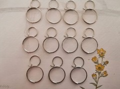 200Pcs 11X18mm Chrome Round Double Rings Hook Connectors Chandelier Lighting