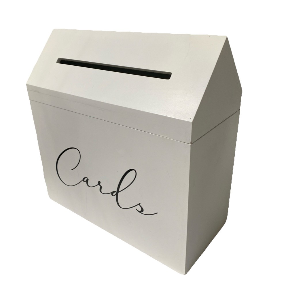 Hobby Lobby White Wooden Card Box Wedding Baby Shower