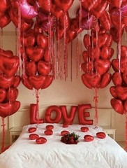 10Pcs 18” Red Heart Mylar Foil Balloons Birthday Party Romantic Decor