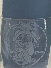 Western Wedding Wine Toasting Set, Etched Cowboy and Cowgirl Lassoed