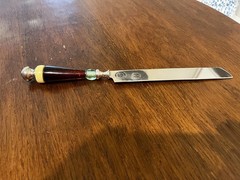 Lenox Glass Handle Cake Cheesecake Serving Knife – Red Gold Green – India