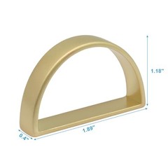 Hordion Gold Napkin Rings Set of 6, Semicircle Metal Napkin Matte Gold, 6pcs