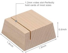 UNIQOOO Elegant Birch Wood Stand for Wedding Table Number Sign, Place Card Ho…