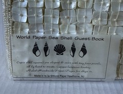Unique Sea Shell Guest Book by World Paper Wedding or any Occasion