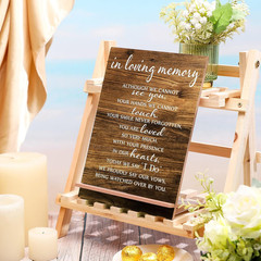 in Loving Memory Wedding Sign Acrylic Memorial Table Sign for Wedding Wooden Dec