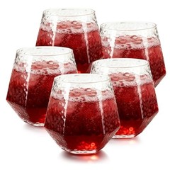 24 Pack Plastic Champagne Flutes Disposable Wine Glasses – 12 Hammered Diamond