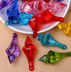 100Pcs/lot 18*46mm Hanging Pendant Diamond Drop Chandelier Acrylic Crystal Bead