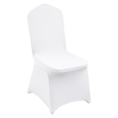 150PCS White Stretch Spandex Folding Chair Covers for Wedding Party Dining
