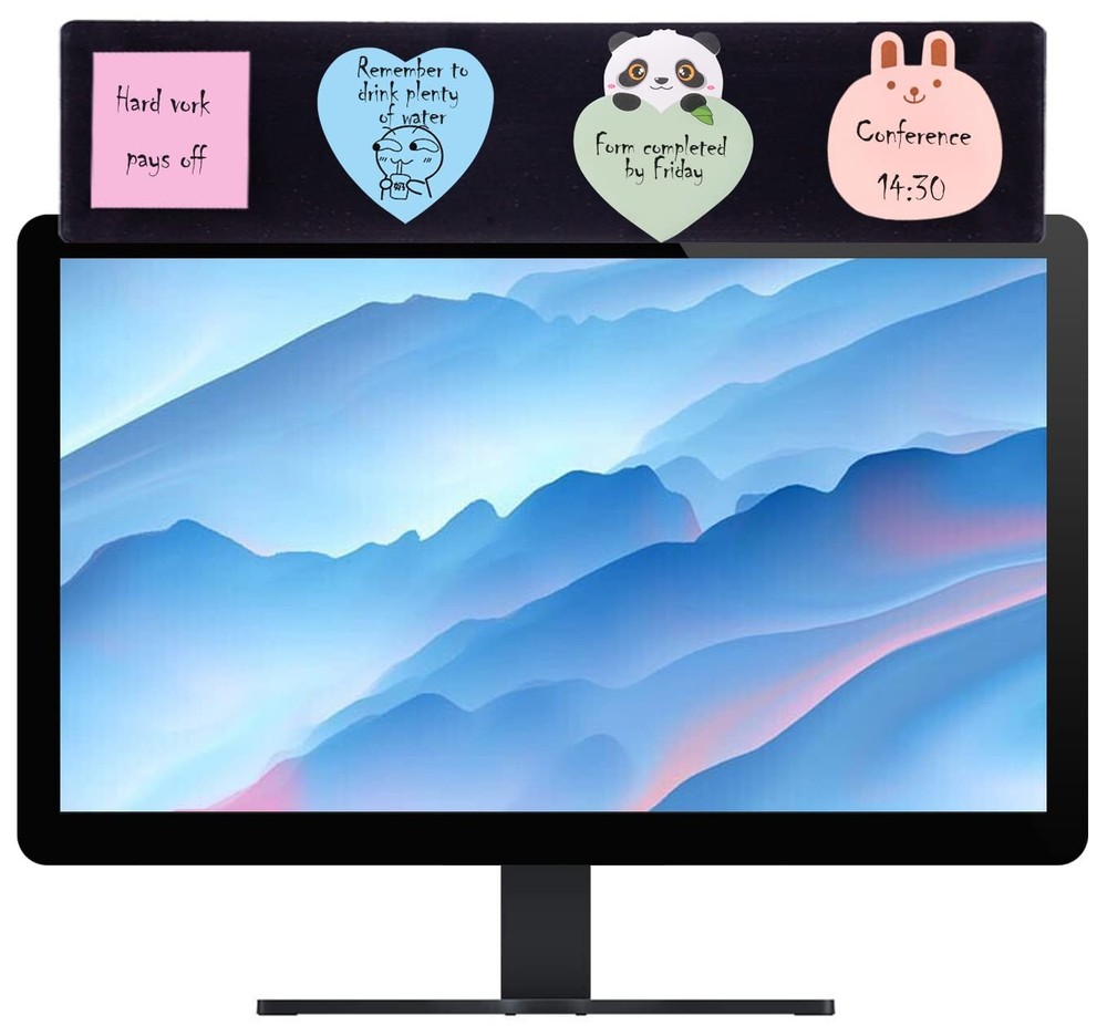 Black Monitor Memo Board Top Mount,18″ 18″ x 18″, 1 Piece