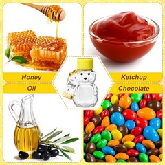 50 Sets 2oz Plastic Honey Bear Bottle Gifts 50 Shape Clear Empty Honey…