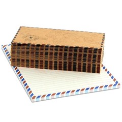 48 Pack Letter Writing Stationary Paper and Envelopes Set, Blue,White,Red