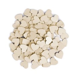 100Pcs 1″ Wooden Hearts for Crafts, Small Wood Hearts Cutout 1 Inch (100 Pcs)