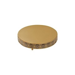 12″ Gold Metal Fleur De Lis Round Pedestal Cake Stand Party Events Decorations