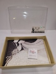 Wedding Guest Book Studio His & Hers Formal Black & White NEW in Original Box