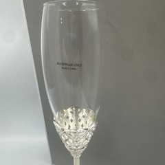 NEW Things Remembered Set Of Champagne Toast Flutes Rhinestones Silver Classic
