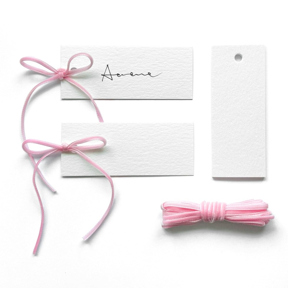 50 Pcs Place Cards for Table Setting -3.94″X1.57″ Table Place Cards with Velv…