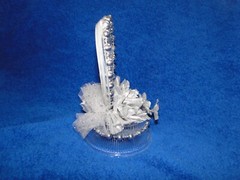 New 25TH Wedding Anniversary Cake topper with silver flowers and a heart #5