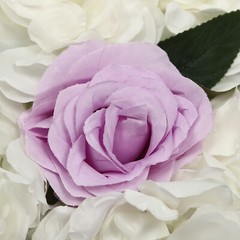 3D Flower Wall Panel-12pcs Artificial Flower Wall Background Silk Rose Wedding
