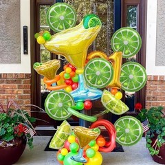 Lemon-Balloons Margarita-Balloon 10PCS Lime Fruit Green Lemon Foil Balloons