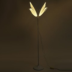 Set Of 2 Freestanding 110V Wedding Creative Butterfly Shape LED Floor Lamps Kit