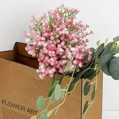 Babys Breath Artificial Flowers – Real Touch Fake Gypsophila for 120 PCS Pink