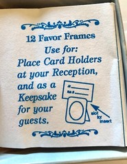 Wedding Favors Tiny Frame Place Card Holder Cowboy Boot Western Theme Set of 8