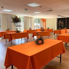 Niuara Orange Plastic Table Cloth Rectangle Table 15 Pack, 54»×108» Table