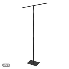 Black Wedding Backdrop Stands 4PCS 80-240cm Adjustable?Height Backdrop Stands