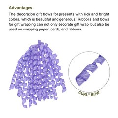 6 Count 6″ Large Curly Bows for Gift Wrapping Curling Ribbon Purple