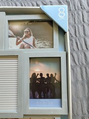 MELANNCO Collage Picture Frame with Letter Board, 8 Opening Photo Collage Wall..