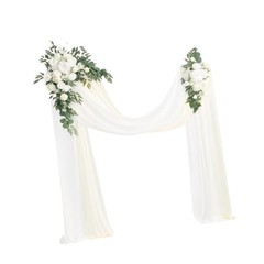 Wedding Arch Flowers with Drapes Greenery for Valentines Day Holiday Wedding