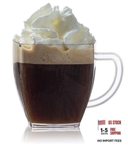 zappy Square 2 Oz Mini Coffee Espresso Cups – 24 Ct – Clear