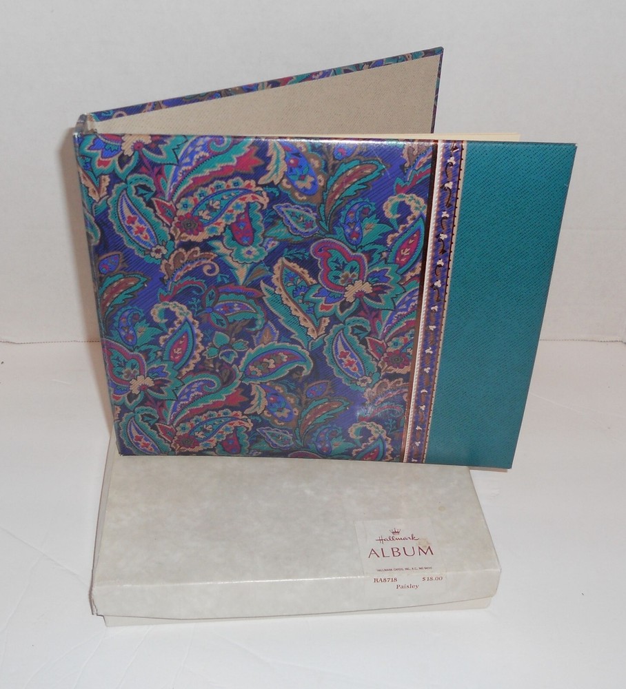 Vintage Hallmark Guest Book Album Paisley NEW in Box NOS
