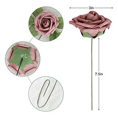 Artificial Flower Rose – Real Looking – 25pcs – Warm Taupe & Nude – Set of 25