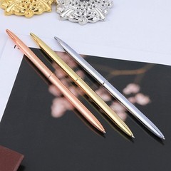Lightweight Rose Gold Signing Pen Set in Hollow Round Holder for Special Events