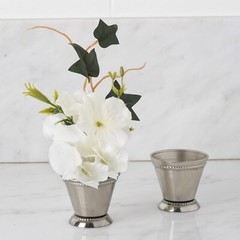 2″ tall Silver Small Mint Julep Cup Vase Light Gray Centerpieces Tableware