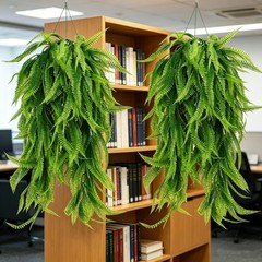 2Pc Artificial Hanging Plant Flower Fake Fern Garland Outdoor Home Wedding Decor