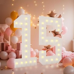 4FT Light Up Numbers, Marquee Numbers 4 Feet Tall Giant Number 15 Mosaic Big …