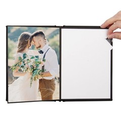 Neil Enterprises 4×6 Black Leather Self-Stick Photo Album – Holds 20 photos