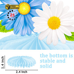 9Pcs Summer Daisy Flower Honeycomb Centerpieces, Floral Table Multicolor