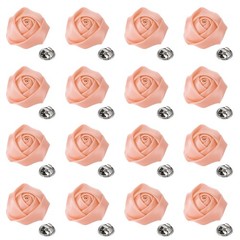 16Pcs Rose Lapel Pin 2 Inch Men’s Flower Boutonnieres Light Pink