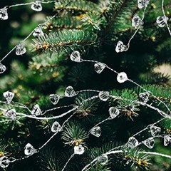 Crystal Diamond Ice Wire Garland Steel Wire Clear Acrylic Crystal Garlands