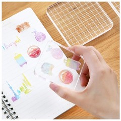 4 Pieces Stamp Blocks Acrylic Clear Stamping Blocks Tools with Grid Lines for…