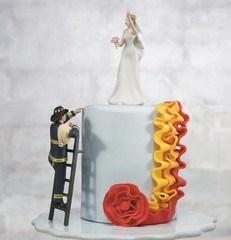 Fireman Groom Wedding Cake Topper TO THE RESCUE #9354-99 Weddingstar
