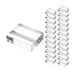 24pcs Acrylic Place Card Holders | 1.25″ Table Stands for Weddings, Events, Labe
