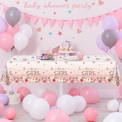 3 Pack Floral Baby Shower 3 – 108″ x 54″ (Rectangular), Multi Color