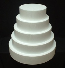 Round CAKE DUMMY 2″ 3″ & 4″ Thick 6″ – 15″ EPS Foam Wedding styro-foam Disc Fake