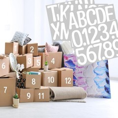 20 Sheets Alphabet Stickers 4 in Letter and Numbers Stickers 240PCS self-Adhe…